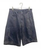 adidasアディダス）の古着「フレーム デニムショーツ」｜ブラック