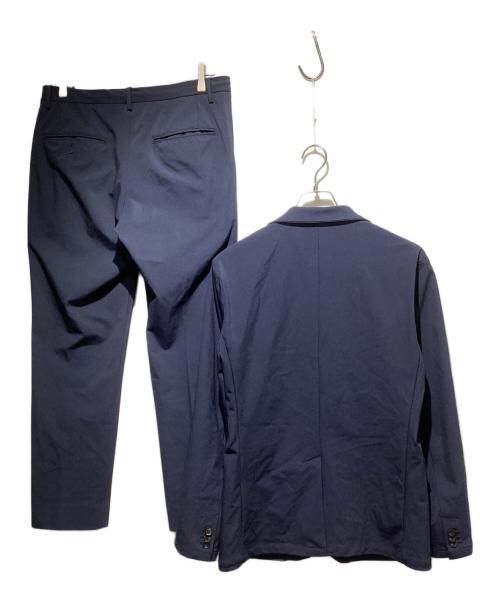 nano・universe（ナノ・ユニバース）nano・universe (ナノ・ユニバース) ナイロン ストレッチ トリコット セットアップ ネイビー サイズ:Lの古着・服飾アイテム