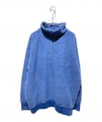 BEAMS JAPANビームスジャパン）の古着「24AW/ミリタリー ハーフジップ フリース」｜ブルー