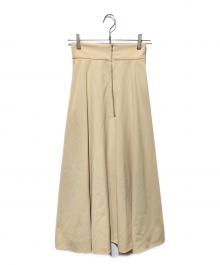 CLANE（クラネ）の古着「FRONT ZIP FLARE SKIRT」｜イエロー