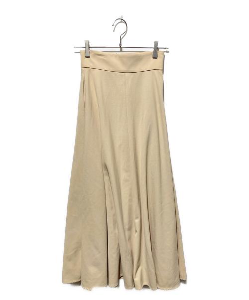 CLANE（クラネ）CLANE (クラネ) FRONT ZIP FLARE SKIRT イエローの古着・服飾アイテム