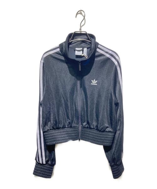 adidas（アディダス）adidas (アディダス) クロップドトラックジャケット ブラック サイズ:Ｌ 未使用品の古着・服飾アイテム
