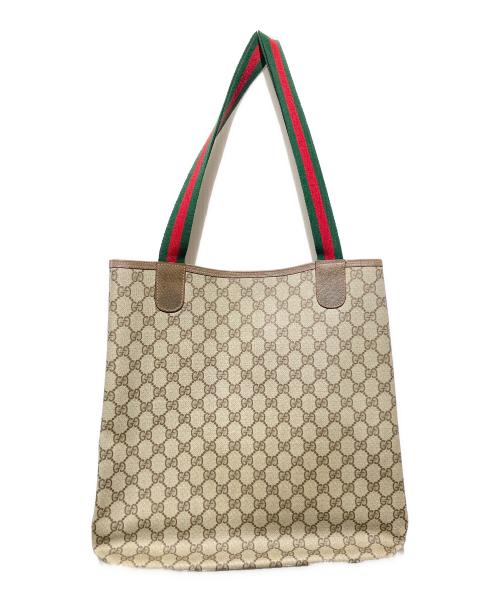 GUCCI（グッチ）GUCCI (グッチ) OLD シェリーライン トートバッグ ベージュの古着・服飾アイテム