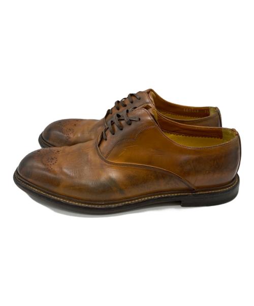 DOLCE & GABBANA（ドルチェ＆ガッバーナ）DOLCE & GABBANA (ドルチェ＆ガッバーナ) アンティーク調レザーシューズ ブラウン サイズ:7 1/2の古着・服飾アイテム