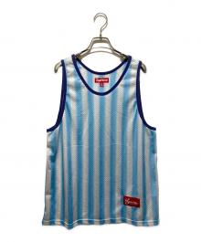 SUPREME（シュプリーム）の古着「25SS Stripe Mesh Tank Top」｜ブルー