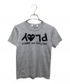 PLAY COMME des GARCONSプレイコムデギャルソン）の古着「反転ロゴ半袖カットソー」｜グレー