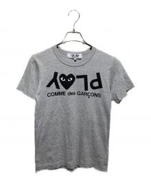 PLAY COMME des GARCONS（プレイコムデギャルソン）の古着「反転ロゴ半袖カットソー」｜グレー