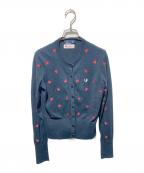 FRED PERRY×AMY WINEHOUSEフレッドペリー×アイミー・ワインハウス）の古着「ハート刺繍カーディガン」｜ネイビー