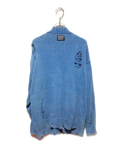 ANNA SUI NYC（アナスイエヌワイシー）ANNA SUI NYC (アナスイエヌワイシー) メージデニム ニット カーディガン ブルー サイズ:FREEの古着・服飾アイテム