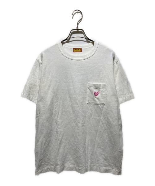 HUMAN MADE（ヒューマンメイド）HUMAN MADE (ヒューマンメイド) HEART POCKET T-SHIRT ホワイト サイズ:Mの古着・服飾アイテム