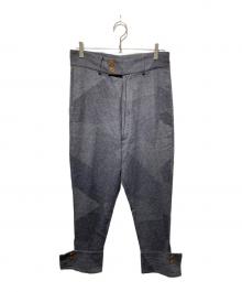Vivienne Westwood man（ヴィヴィアン ウェストウッド マン）の古着「裾ボタンウールサルエルパンツ」｜グレー