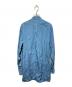 YOKE (ヨーク) Garment Dye Stripe Band Collar Shirt ブルー サイズ:2：4000円