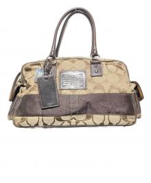 COACH（コーチ）の古着「シグネチャーボストンバッグ」｜ベージュ