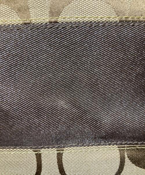 COACH（コーチ）COACH (コーチ) シグネチャーボストンバッグ ベージュの古着・服飾アイテム