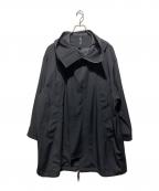 GROUND Yグラウンドワイ）の古着「Gabardine Double long hoodie coat/ギャバジンフーデットコート」｜ブラック