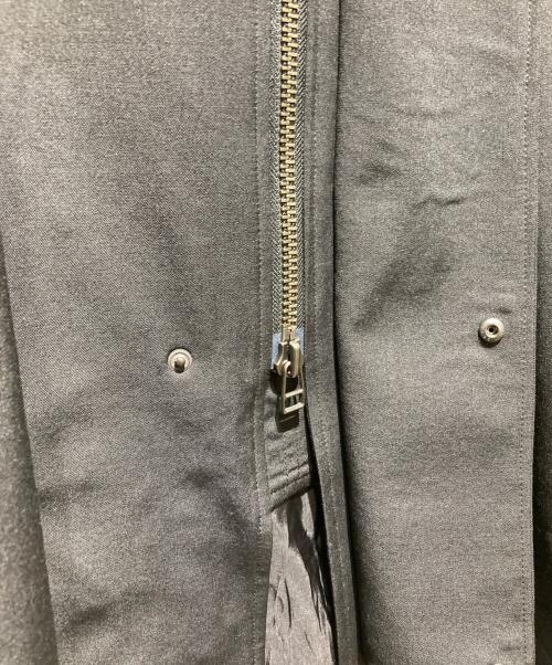 GROUND Y（グラウンドワイ）GROUND Y (グラウンドワイ) Gabardine Double long hoodie coat/ギャバジンフーデットコート ブラック サイズ:3の古着・服飾アイテム