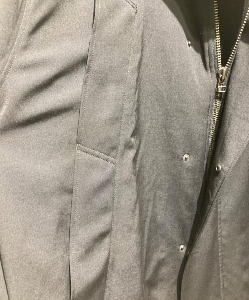 GROUND Y（グラウンドワイ）GROUND Y (グラウンドワイ) Gabardine Double long hoodie coat/ギャバジンフーデットコート ブラック サイズ:3の古着・服飾アイテム