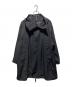 GROUND Y（グラウンドワイ）の古着「Gabardine Double long hoodie coat/ギャバジンフーデットコート」｜ブラック
