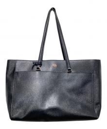 TORY BURCH（トリーバーチ）の古着「ロビンソン マイクロ ダブルジップ トートバッグ」｜ブラック