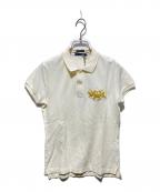 RALPH LAURENラルフローレン）の古着「ビックポニー刺繍半袖ニット」｜アイボリー