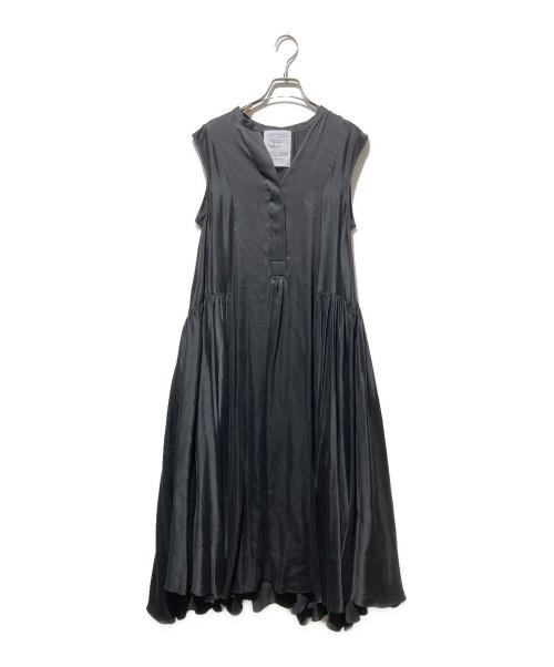 CHAOS（カオス）Chaos (カオス) サンディングシルクワンピース ブラック サイズ:FREEの古着・服飾アイテム