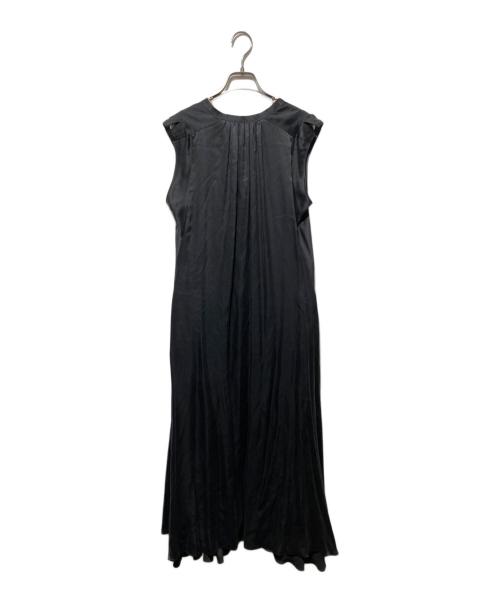 CHAOS（カオス）Chaos (カオス) サンディングシルクワンピース ブラック サイズ:FREEの古着・服飾アイテム