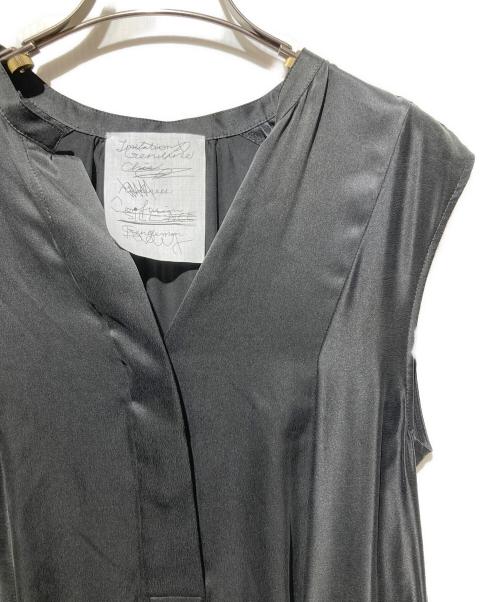 CHAOS（カオス）Chaos (カオス) サンディングシルクワンピース ブラック サイズ:FREEの古着・服飾アイテム
