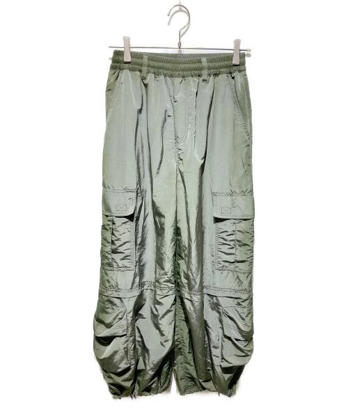 X-GIRL（エックスガール）X-girl (エックスガール) FADED WIDE LEG CARGO PANTS カーキ サイズ:Sの古着・服飾アイテム