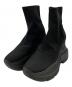 YELLO（イエロ）の古着「TOKYO BLACK WEDGE HEEL SHORT BOOTS」｜ブラック