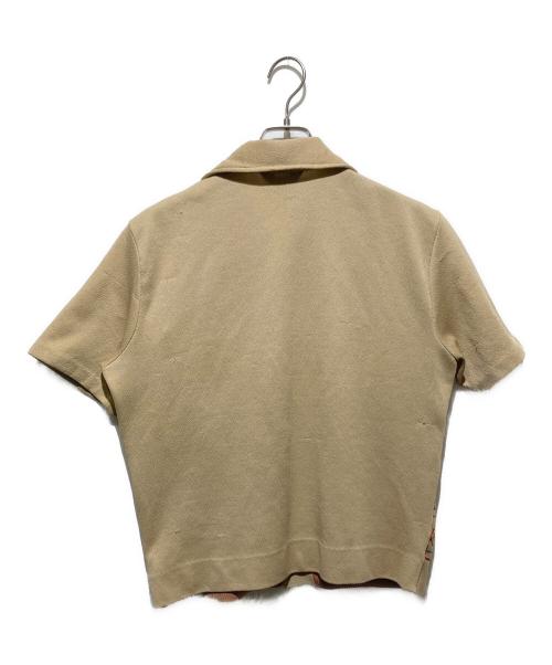 TOWNCRAFT designer collection（タウンクラフト デザイナーコレクション）TOWNCRAFT designer collection (タウンクラフト デザイナーコレクション) 70s ヴィンテージ開襟ニットシャツ ベージュ サイズ:Mの古着・服飾アイテム
