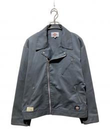 Dickies×Schott（ディッキーズ×ショット）の古着「FADE DOUBLE RIDERS/ダブルライダースジャケット」｜グレー
