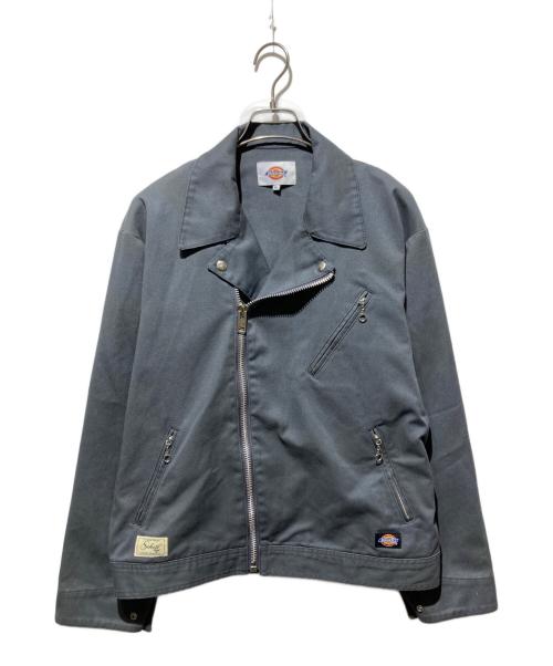 Dickies（ディッキーズ）Dickies (ディッキーズ) Schott (ショット) FADE DOUBLE RIDERS/ダブルライダースジャケット グレー サイズ:XLの古着・服飾アイテム