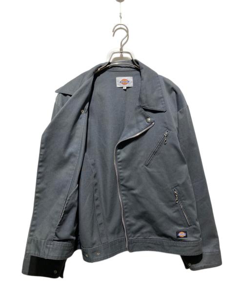 Dickies（ディッキーズ）Dickies (ディッキーズ) Schott (ショット) FADE DOUBLE RIDERS/ダブルライダースジャケット グレー サイズ:XLの古着・服飾アイテム