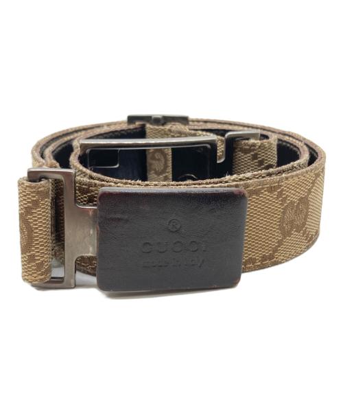 GUCCI（グッチ）GUCCI (グッチ) GGキャンパスベルト ベージュの古着・服飾アイテム