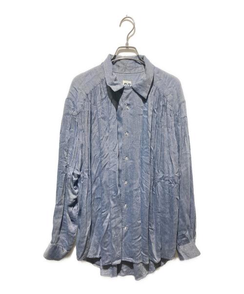 AiE（エーアイイー）AiE (エーアイイー) デザインプリーツシャツ インディゴ サイズ:Mの古着・服飾アイテム