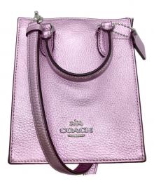 COACH（コーチ）の古着「ショルダーバッグ/ノース／サウス ミニ トート」｜ピンク