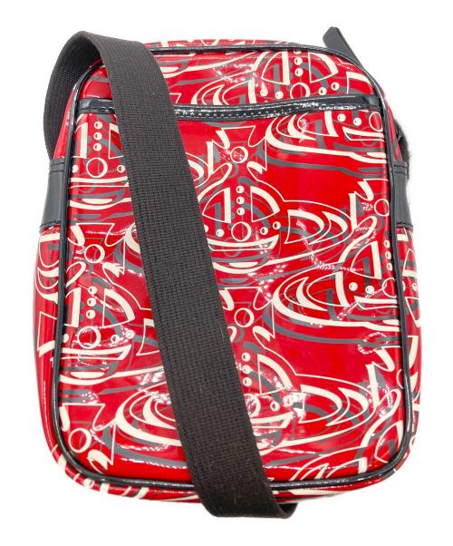 Vivienne Westwood（ヴィヴィアンウエストウッド）Vivienne Westwood (ヴィヴィアンウエストウッド) オーブモチーフエナメルショルダーバッグ レッドの古着・服飾アイテム
