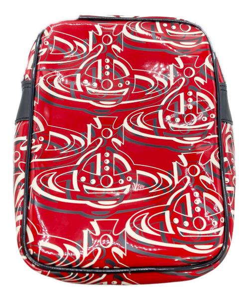 Vivienne Westwood（ヴィヴィアンウエストウッド）Vivienne Westwood (ヴィヴィアンウエストウッド) オーブモチーフエナメルショルダーバッグ レッドの古着・服飾アイテム