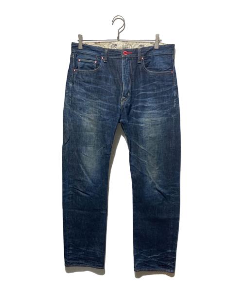CUNE（キューン）CUNE (キューン) ２連うさぎ色落ち加工デニムパンツ インディゴ サイズ:34の古着・服飾アイテム