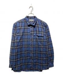 nonnative（ノンネイティブ）の古着「25AW チェックシャツ/WORKER ZIP SHIRT COTTON FLANNEL OMBRE CHECK」｜ネイビー
