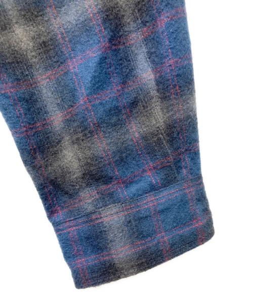 nonnative（ノンネイティブ）nonnative (ノンネイティブ) 25AW チェックシャツ/WORKER ZIP SHIRT COTTON FLANNEL OMBRE CHECK ネイビー サイズ:1の古着・服飾アイテム