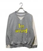 pop eyesポップアイズ）の古着「I'M WEIRD C/P SWEAT SHIRT」｜グレー