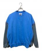 FACETASMファセッタズム）の古着「ジップスウェット/WAFFLE KNIT ZIP SWEAT」｜ブルー