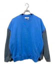 FACETASM（ファセッタズム）の古着「ジップスウェット/WAFFLE KNIT ZIP SWEAT」｜ブルー