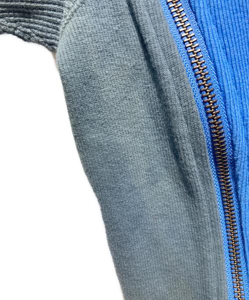 FACETASM（ファセッタズム）FACETASM (ファセッタズム) ジップスウェット/WAFFLE KNIT ZIP SWEAT ブルー サイズ:3の古着・服飾アイテム