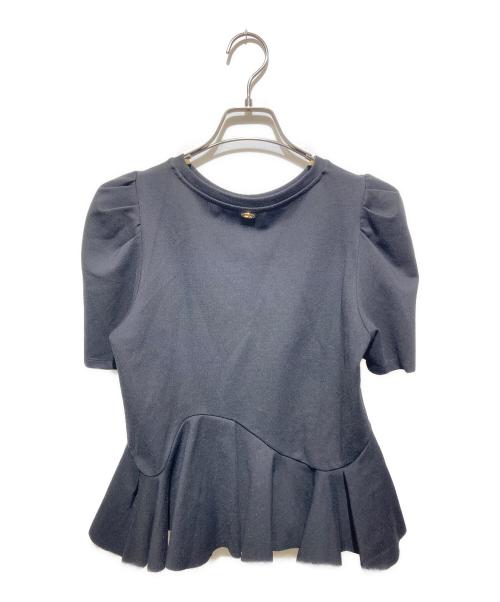 CELFORD（セルフォード）CELFORD (セルフォード) アシンメトリーソフトポンチトップス ブラック サイズ:FREEの古着・服飾アイテム