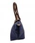 LONGCHAMP (ロンシャン) ル プリアージュ オリジナル M ショルダーバッグ ネイビー×ブラウン：9000円