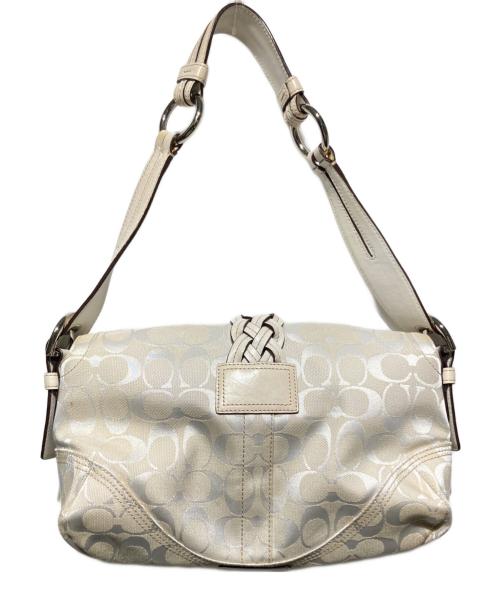 COACH（コーチ）COACH (コーチ) ソーホー シグネチャーワンショルダーバッグ ベージュの古着・服飾アイテム
