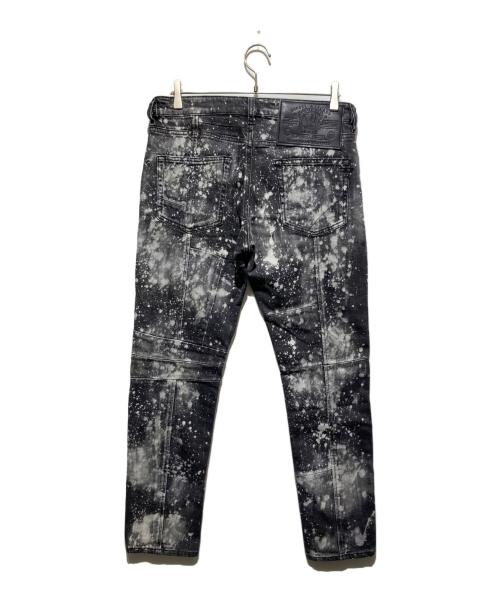DIESEL（ディーゼル）DIESEL (ディーゼル) d-strukt ブリーチ加工デニムパンツ ブラック サイズ:W32/L30の古着・服飾アイテム