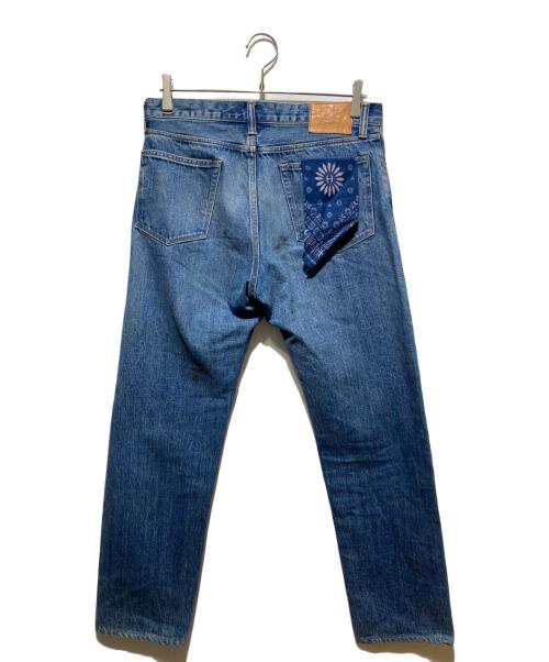 H.R.MARKET（ハリウッドランチマーケッド）H.R.MARKET (ハリウッドランチマーケッド) バンダナドッキングデニムパンツ インディゴ サイズ:31の古着・服飾アイテム